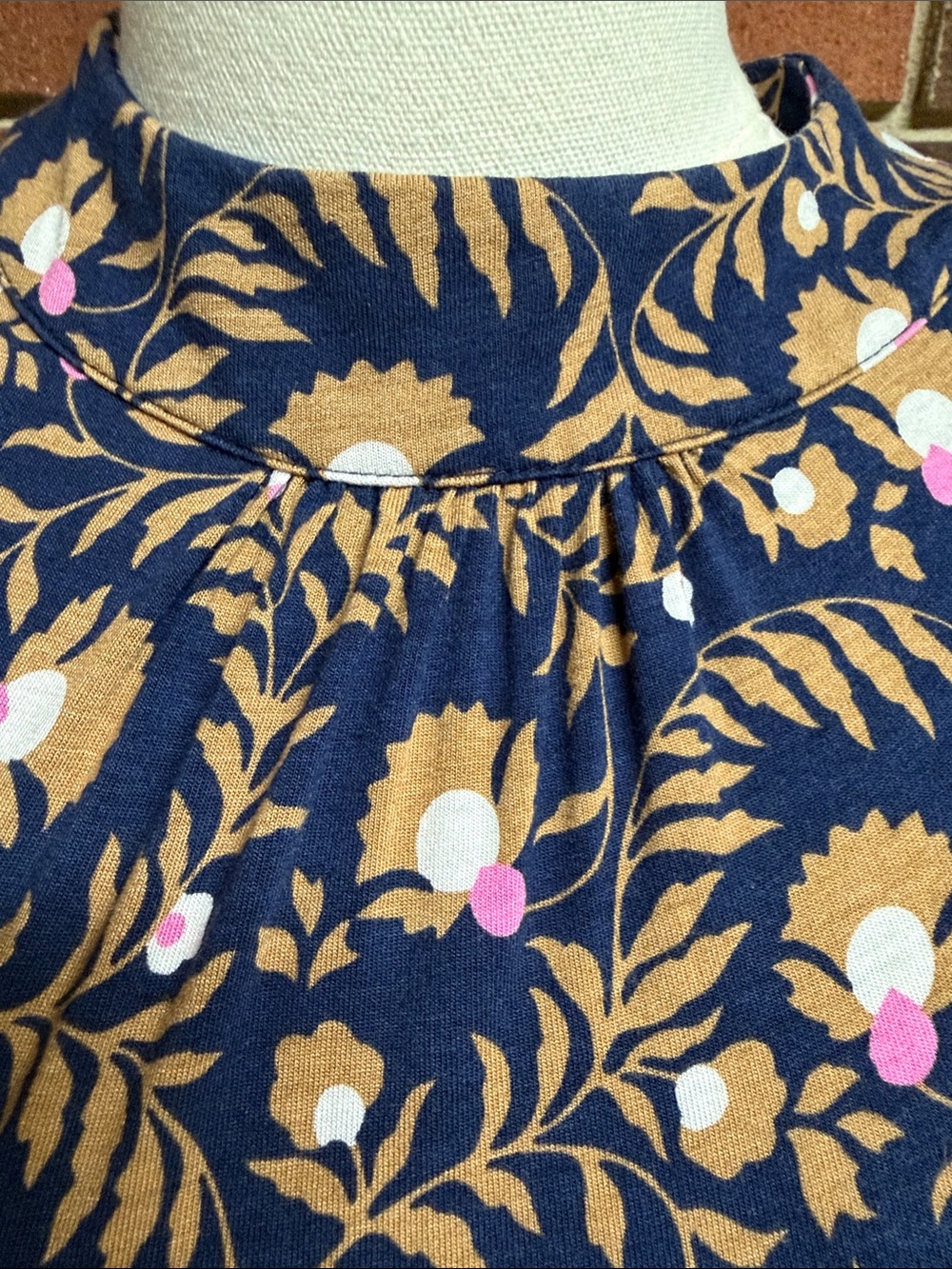 Boden Navy Floral Puff Sleeve Dress Size 6 - Picture 5 of 14